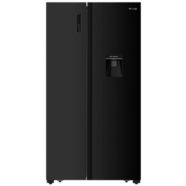 HISENSE 514L SIDE BY SIDE BLACK GLASS FRIDGE - H670SMIB-WD