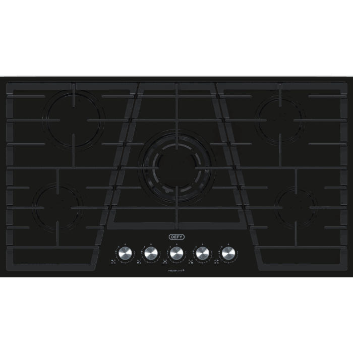 Defy 90cm 5Burner Gas On Glass Hob - DHG931