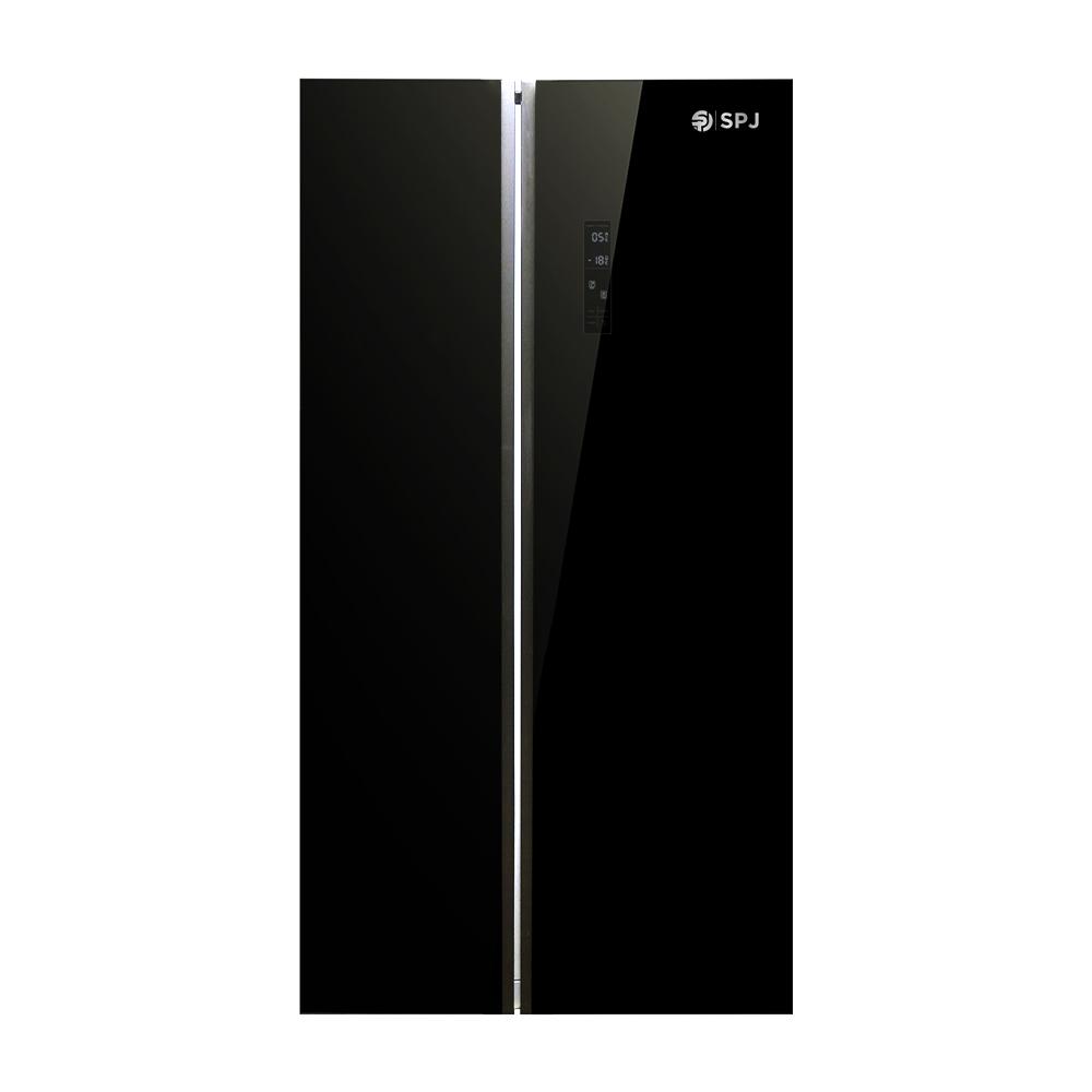 SPJ-550 LITERS SIDE BY SIDE NOFROST REFRIGERATOR BLACK GLASS - RF-BLU719C