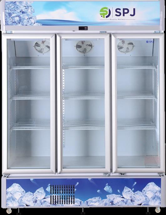 SPJ-TRIPLE DOOR SHOWCASE CHILLER WITH STICKER - SCCSTW-1500C026