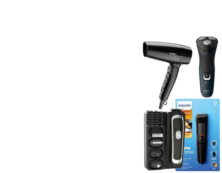 Electric shavers, Hair Dryers and Hair Straighteners