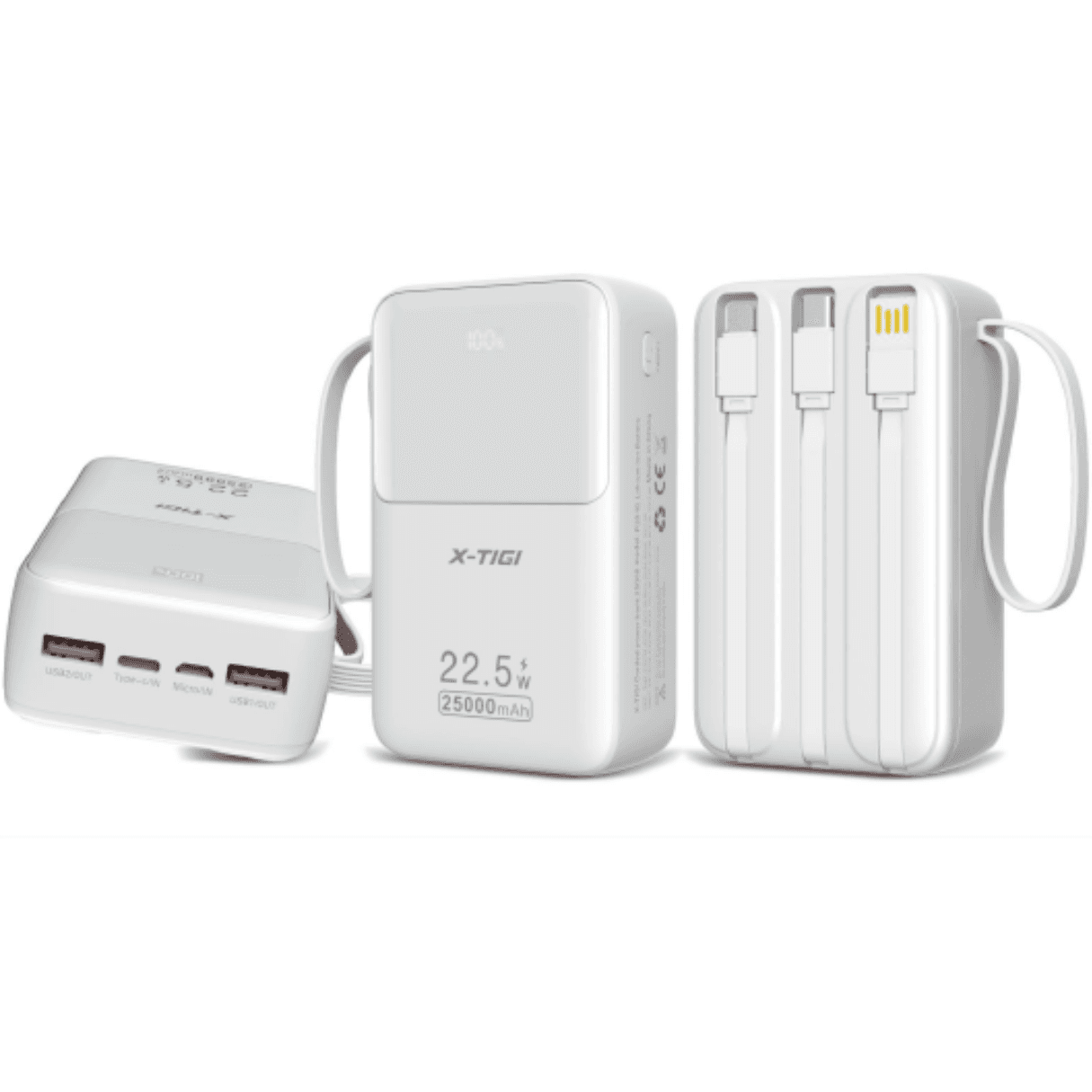 X-TIGI 25,000mAh Polymer - Ion Power Bank 22.5W P201G