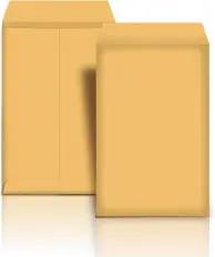 9x4 Envelopes, Peel & Seal,Brown Kraft, 100-Pack